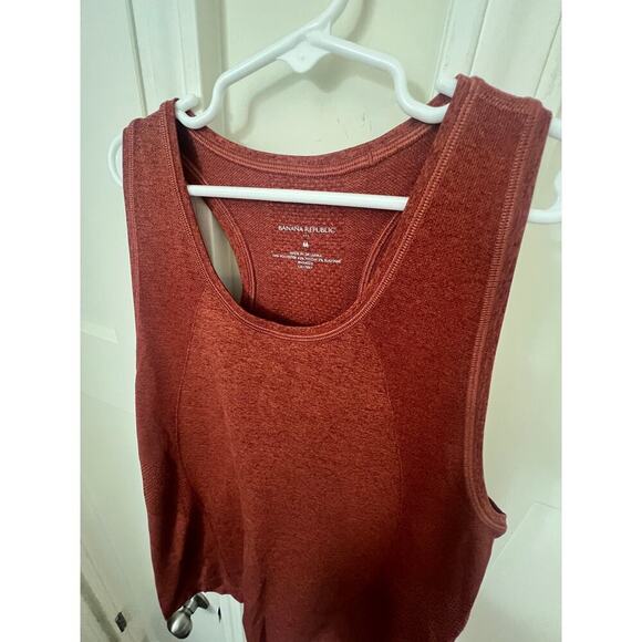 BANANA REPUBLIC ELASTANE BLEND ATHLETIC BROWN TANK TOP WOMENS MEDIUM - Picture 2 of 6